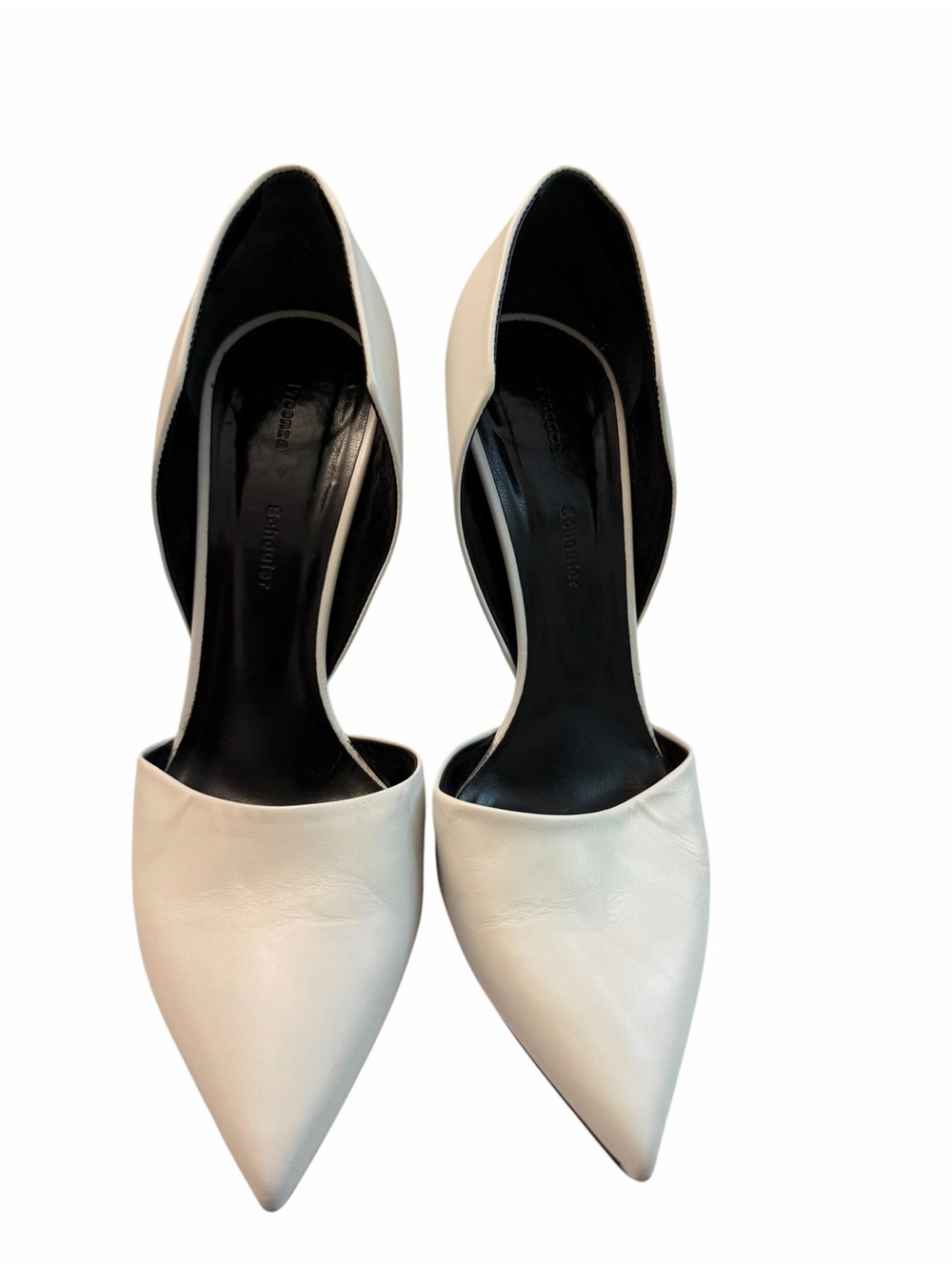 Proenza Schouler White Pointed D'Orsay Pumps, pre-owned,SZ38.5